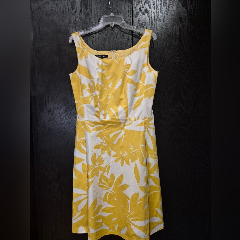 Lafayette 148 New York Spring Summer Yellow Dress Sz 10
